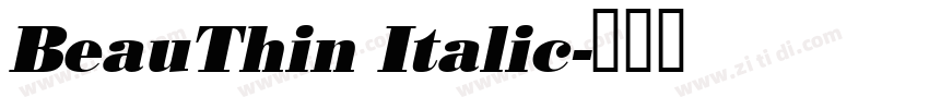 BeauThin Italic字体转换